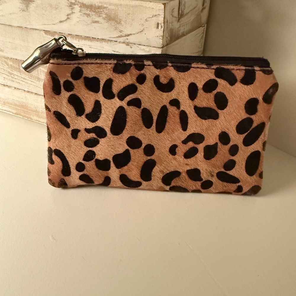 Joss Designs Carmel Leopard Print Small Coin Purse with Zipper Vintage Y2K